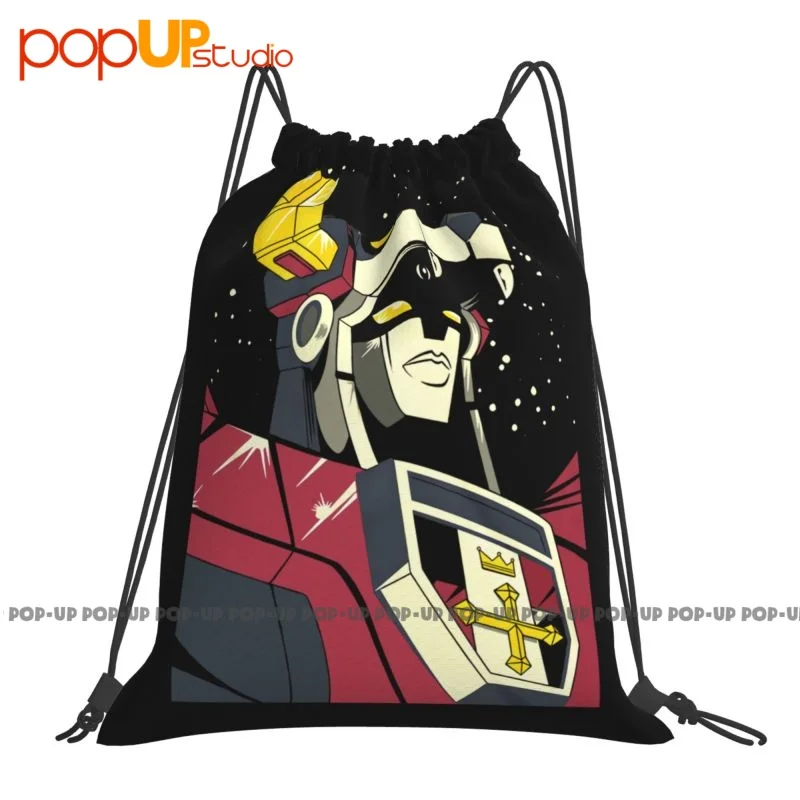 Voltron Golion Head In Space Defender Of The Universe Lion Force Drawstring Bags Gym Bag Vintage Riding Backpack