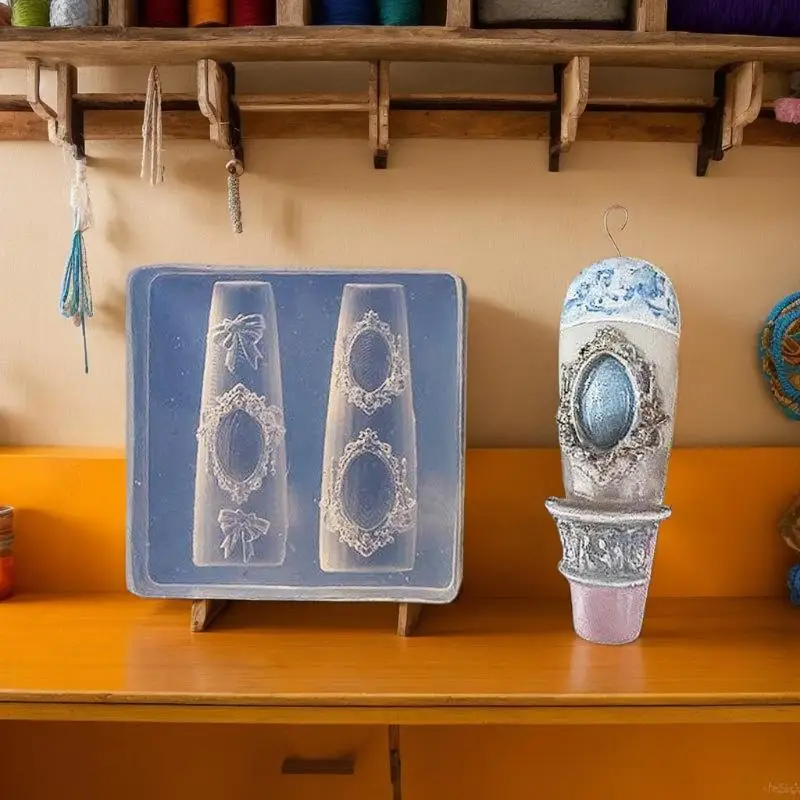 قالب مانيكير احترافي ثلاثي الأبعاد مع نجم البحر والفراشة والصدفة وتصاميم الزهور من السيليكون