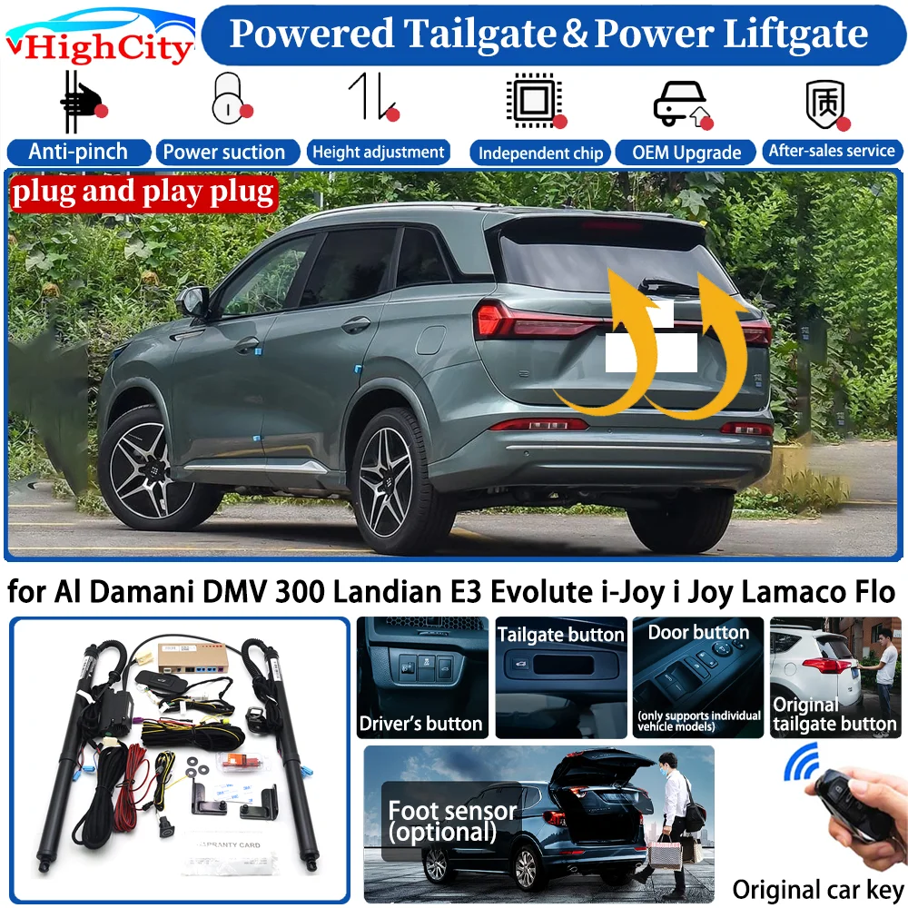 Kit de Elevación Automática para Puerta Trasera, para Al Damani DMV 300, Landian E3, Evolute, i-Joy, i Joy, Lamaco, Flo
