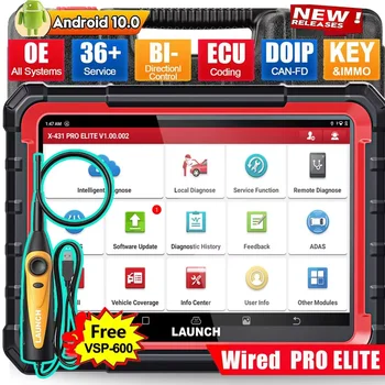 Spuštění X431 PRO Elite Pro 5 Obousměrný diagnostický skener OBD2 pro automobily s kódováním klíčů 8 nejlepší prodej Skener VCO 960 Diesel Precor - №3