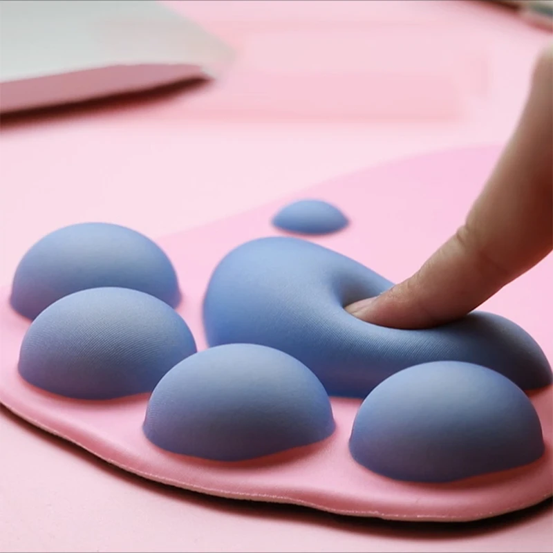 3D Cute Cat Paw Mouse Pad Soft Silicone Memory Foam Wrist Rest Cushions Kawaii Mousepad Laptop Computer Desk Mat Office Supplies