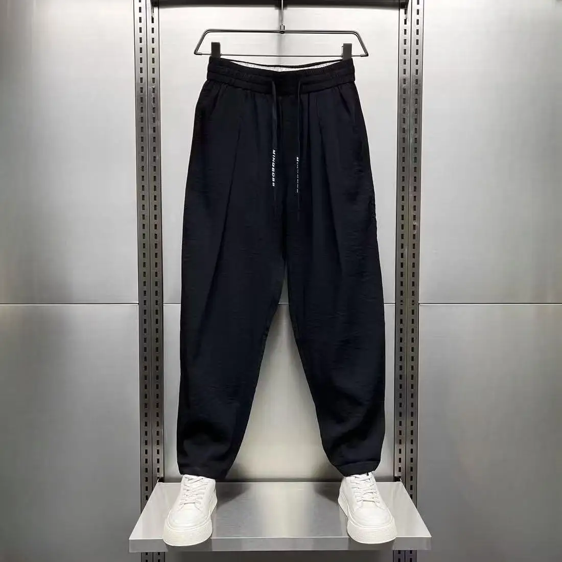 

Ice Silk Qui Dry Men's Thin Elastic Breathable Loose Casual Pants Sli Drapey Loose Fit Versatile Long Trousers