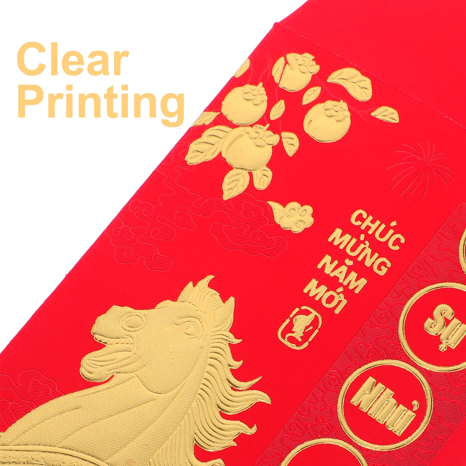 48pcs New Year Li Shi Feng: 2026 Horse Zodiac Red Envelopes Vietnamese Lunar Spring Festival Lucky Money Pockets Chinese Hong