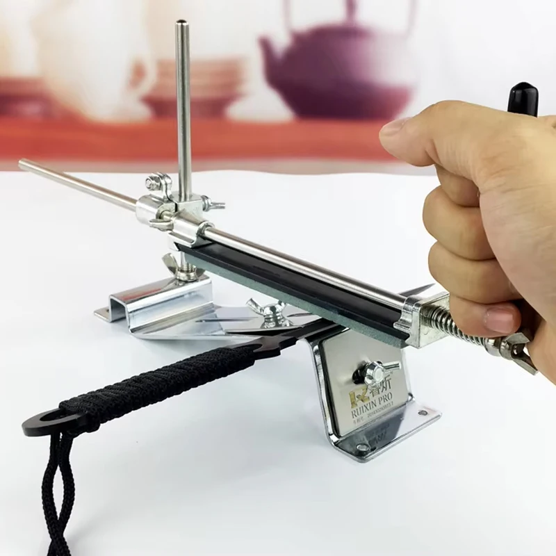 Adjustable Angle Manual Knife Sharpener Ruixin Pro Whetstone Fine Coarse Kitchen Tool