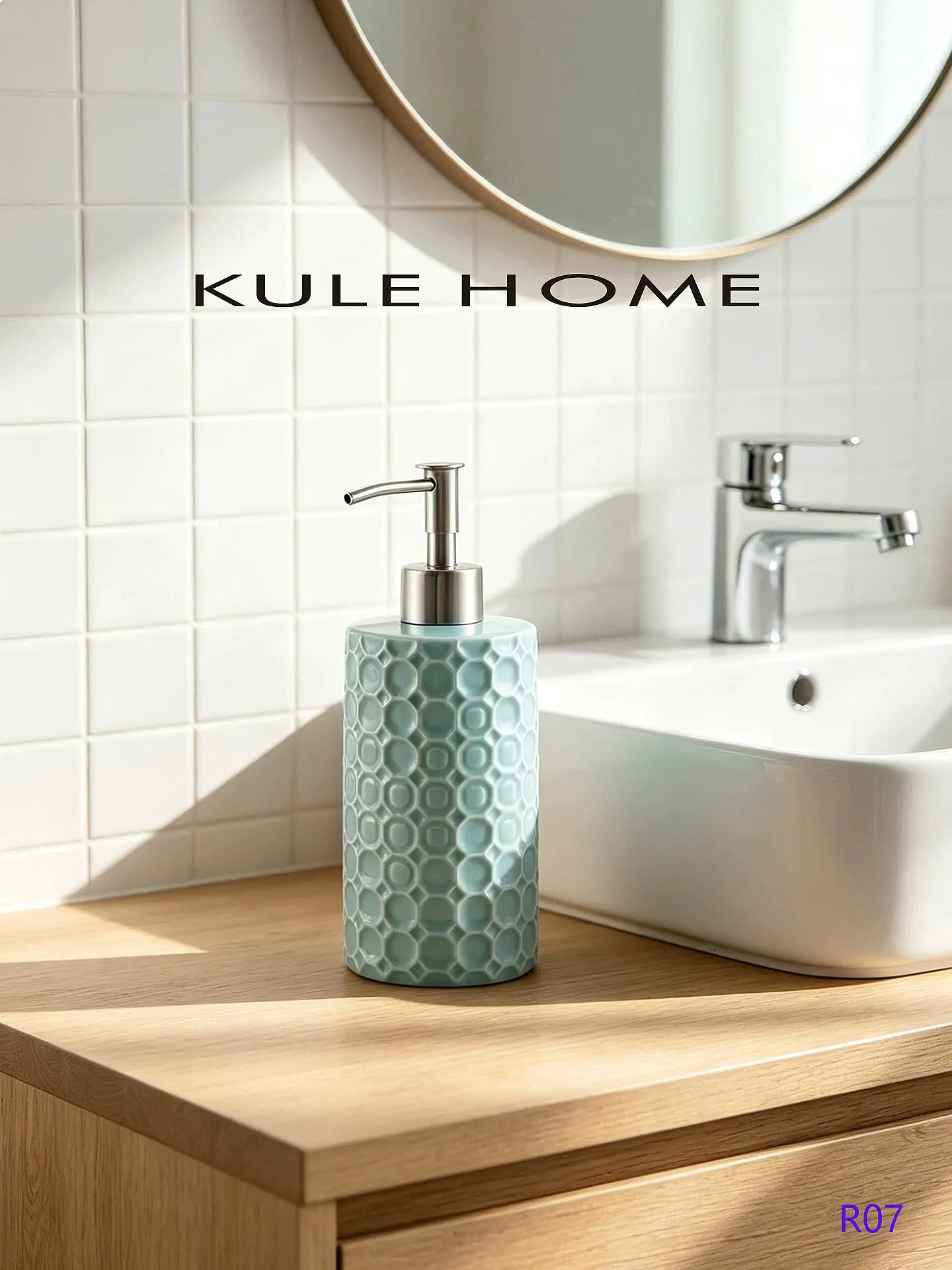 Luxury Ceramic Soap Dispenser Pump Bottle for Shampoo Body Wash