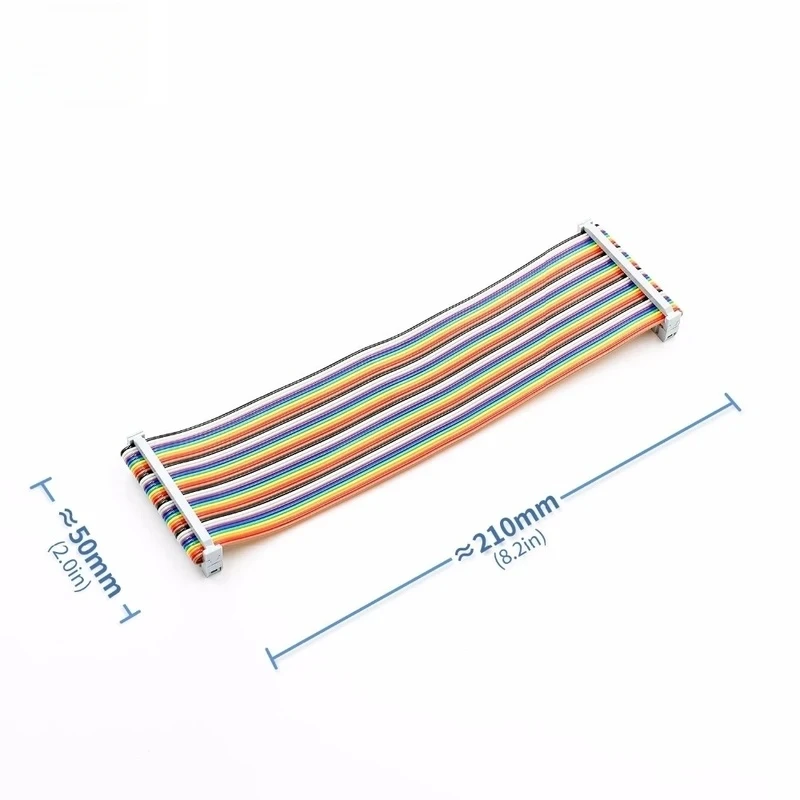 20cm 40 PIN Way GPIO Rainbow Ribbon Cable for Raspberry Pi Model B / Model B+