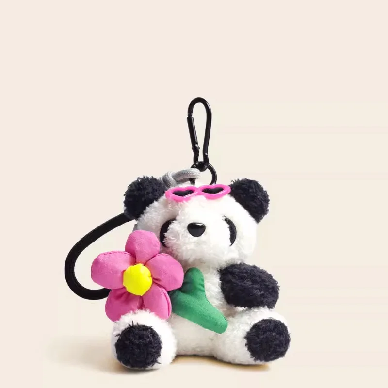 Panda De Pelúcia Bonito Chaveiro, Boneca Realista, Pingente De Girassol, Mochila Pendurada Decoração, Aniversário Tendência Presente, Moda