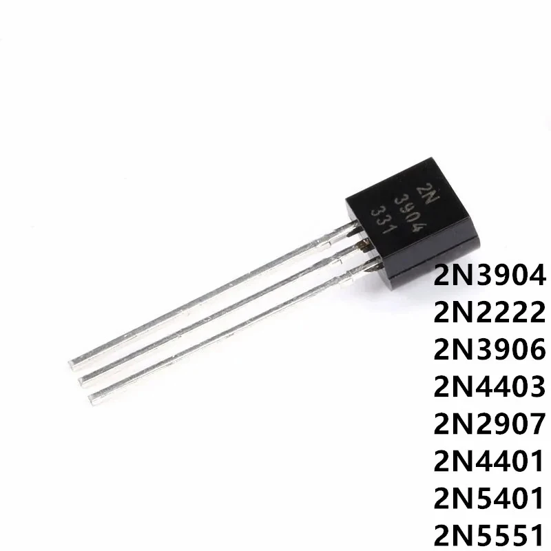 Transistor de puissance en ligne, triode, 2N3904, 2N3906, TO92, 100, 3904, PNP, NPN, nouveau, 3906, 3904, TO-92, lot de 3906 pièces