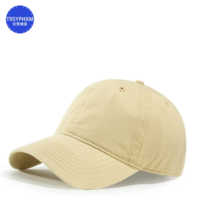 

TRSYPHXM 2024.8.7 new Soft top baseball cap, golf sun hat, men's Korean version solid color washed black hat