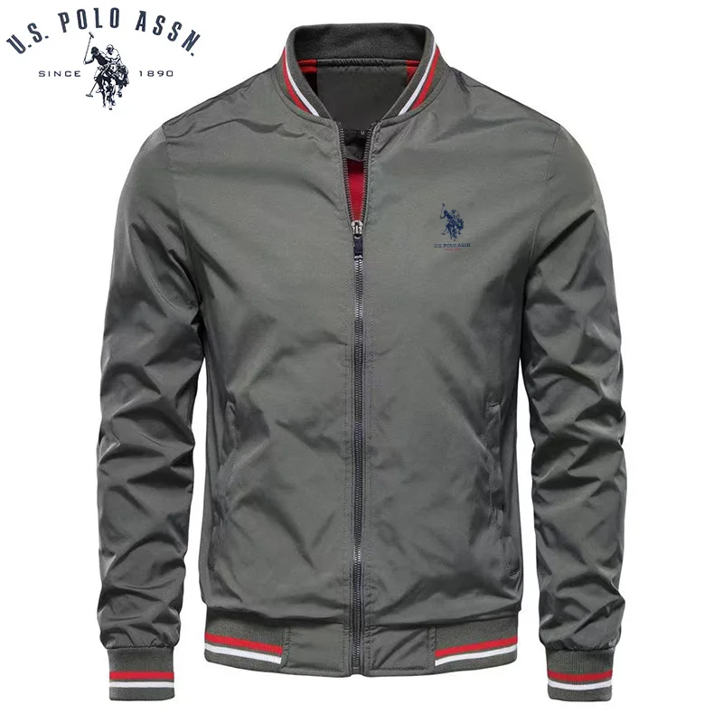 العلامة التجارية للرجال يو اس بولو اسن. معطف واق من المطر منذ عام 1890، سترة سريعة الجفاف، حماية من الشمس في الهواء الطلق، صيد السمك، ركوب الدراجات، الرياضة