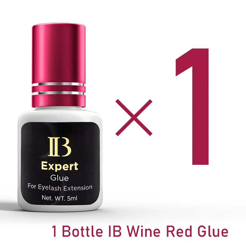 

1 Bottle IBeauty Expert Glue Fastest Strong Adhesive False Eyelash Extension Supplies IB Wine Red Cap Korea Makeup Tool Shop 5ml