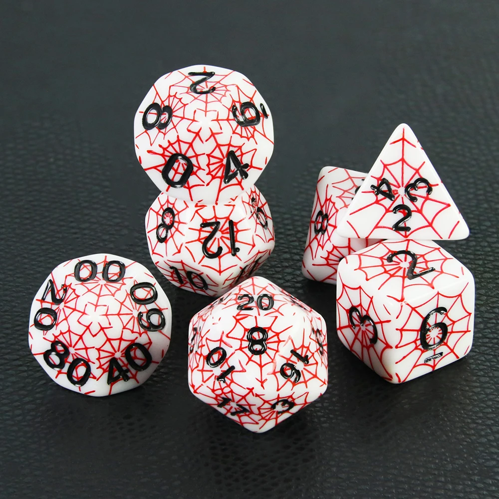 DND Dice Set in Spider Web Des - Board Game Web 评论和价格