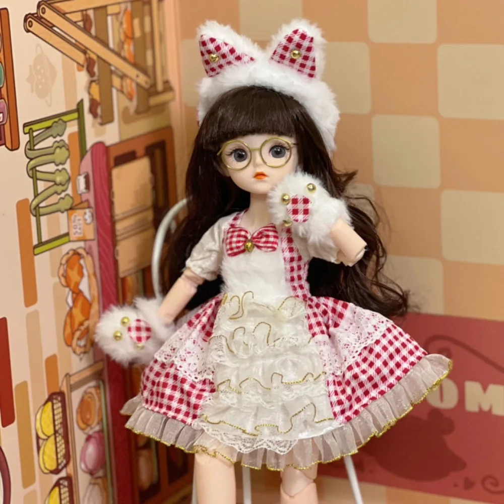 

1/6 SD 30cm Bjd Doll with Clothes Attractive Eyes Long Hair Princess Dress Up Dolls High Heel Elegant