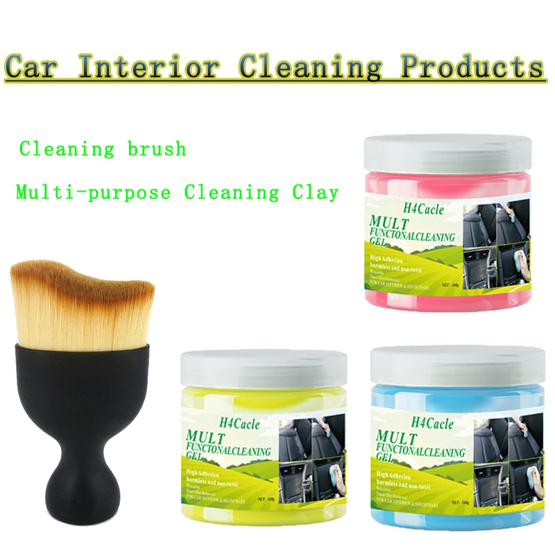 

Multifunctional Cleaning Soft Gel Car Cleaning Mud Crevice Dusting Brush Air Car Interior Cleaning Tool Fluffy Brush Short