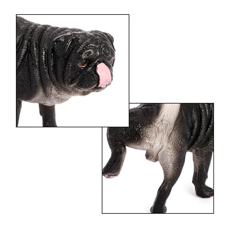 Simulation Pug dog model sleeping Pug dogs urinating shape puppy ornament desktop decoration