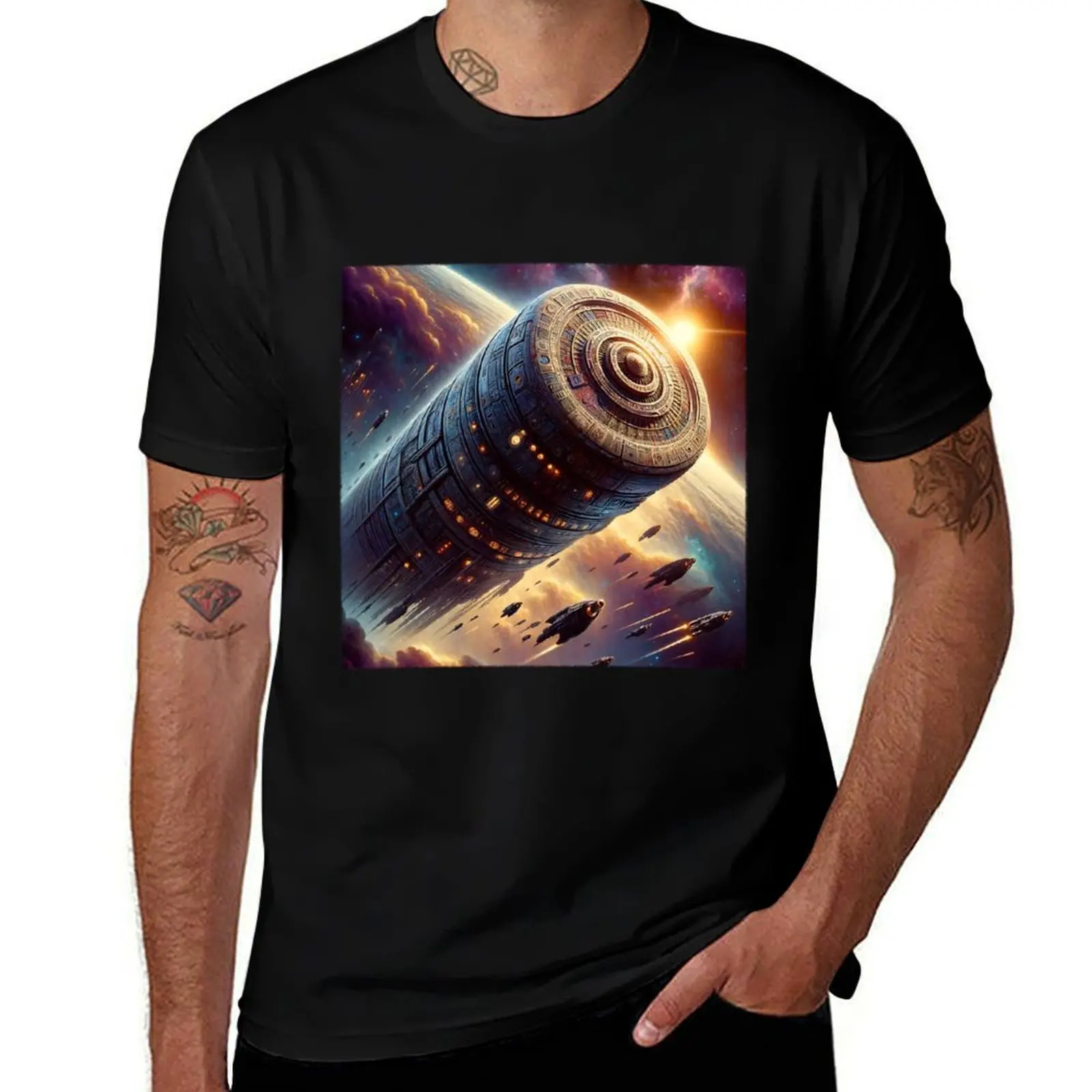 Rendezvous with Rama - Arthur C Clarke - alternative book Cover T-Shirt man t shirt graphic T-Shirt
