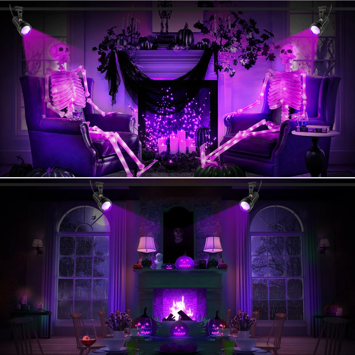 Hanglampen met RGB-clip, spots voor binnen, landschapsspots, verlichting voor gaming-sfeerverlichting, veelkleurige sfeerverlichting voor feestjes