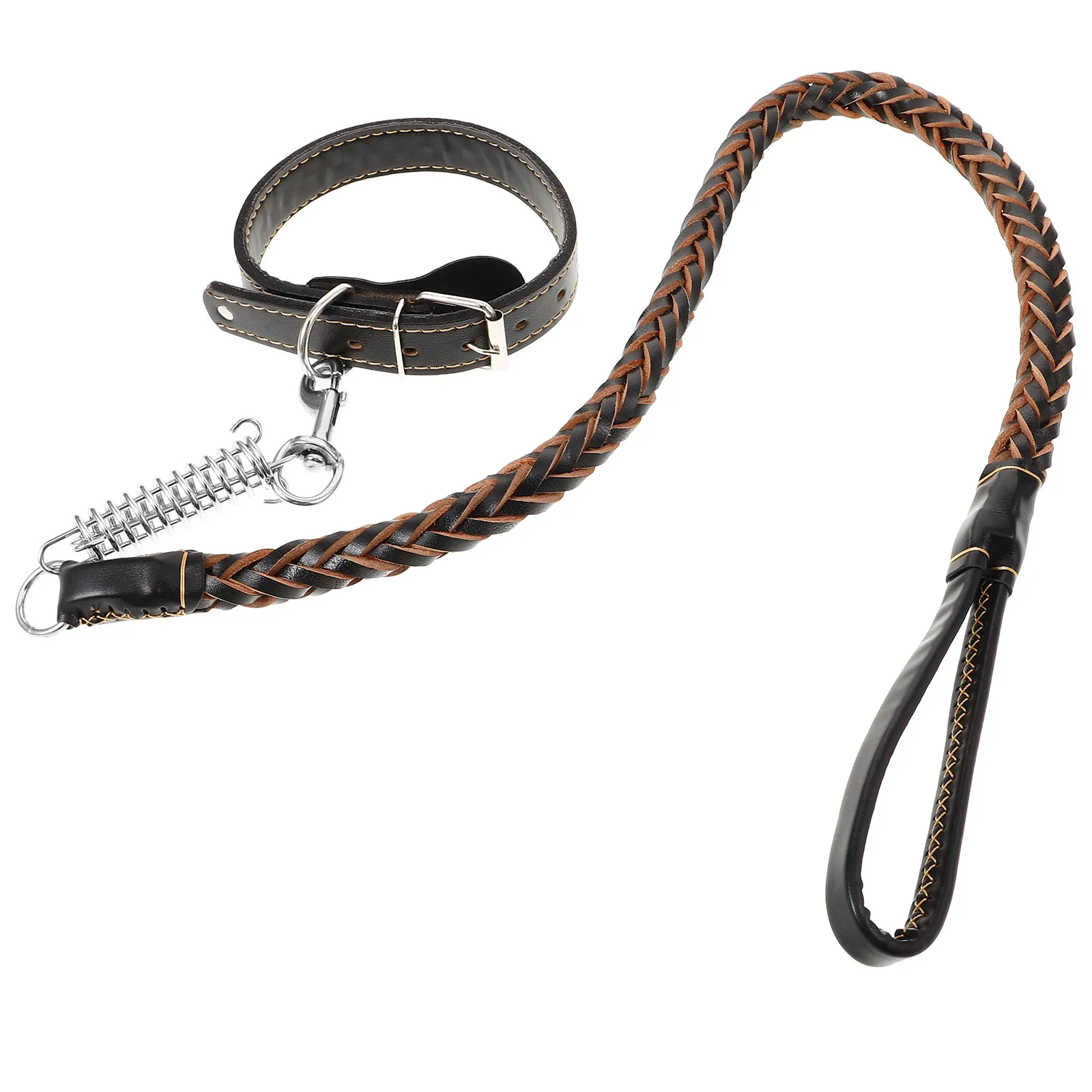 

1Set Premium Pet Leash Collar Set Lightweight Portable Traction Rope for Dogs All Sizes Comfortable Skin Friendly Daily