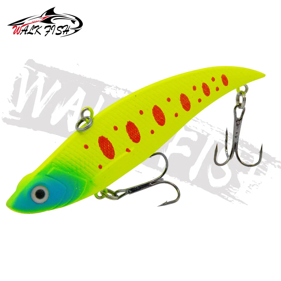 WALK FISH 1PCS VIB Sinking 89mm 18g Fishing Lure Hard Baits Wobbler Plastic Artificial Vibration Winter Ice Tackle Bass Pike