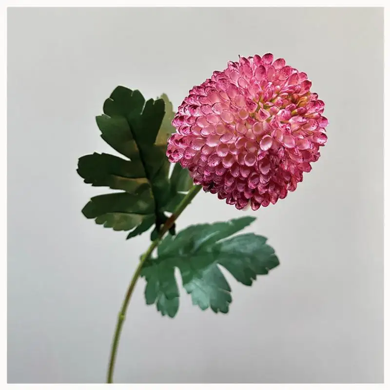 Einzelner Stiel Realistische Künstliche Allium-Kugel Gefälschte Chrysanthemenblume für Hochzeitssträuße Heim Garten Büro Dekoration Zubehör – Detail 13