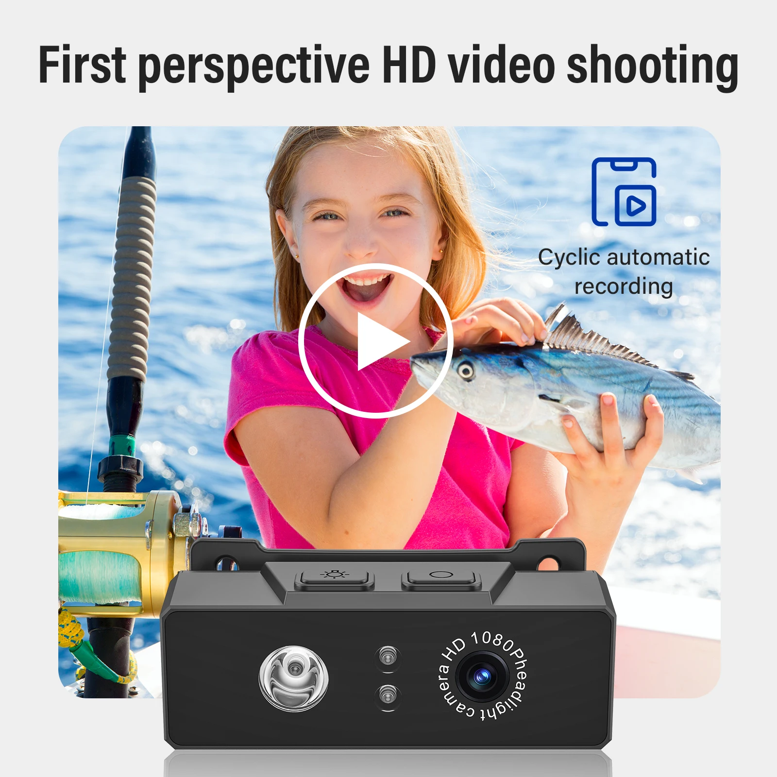 

D9 1080P HD First Perspective Action Cam Headlight Sports Camera Wave Hand Induction Video Recorder Built in Battery Camera
