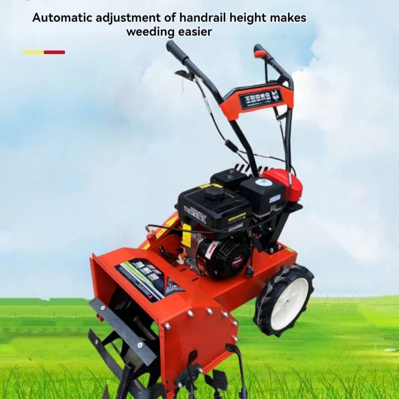 Four-wheel drive weeder, multi-functional ditching, ridging, rotary tillage, farmland orchard weeding, micro-tiller