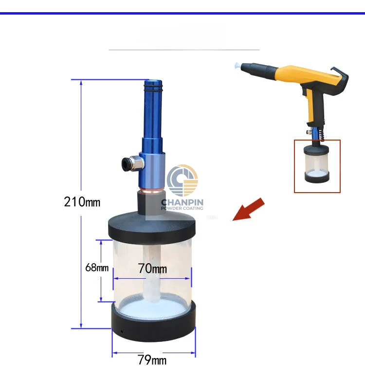 Cup Laboratory Experiment Powder Coating Machine with Powder Test Spray Gun