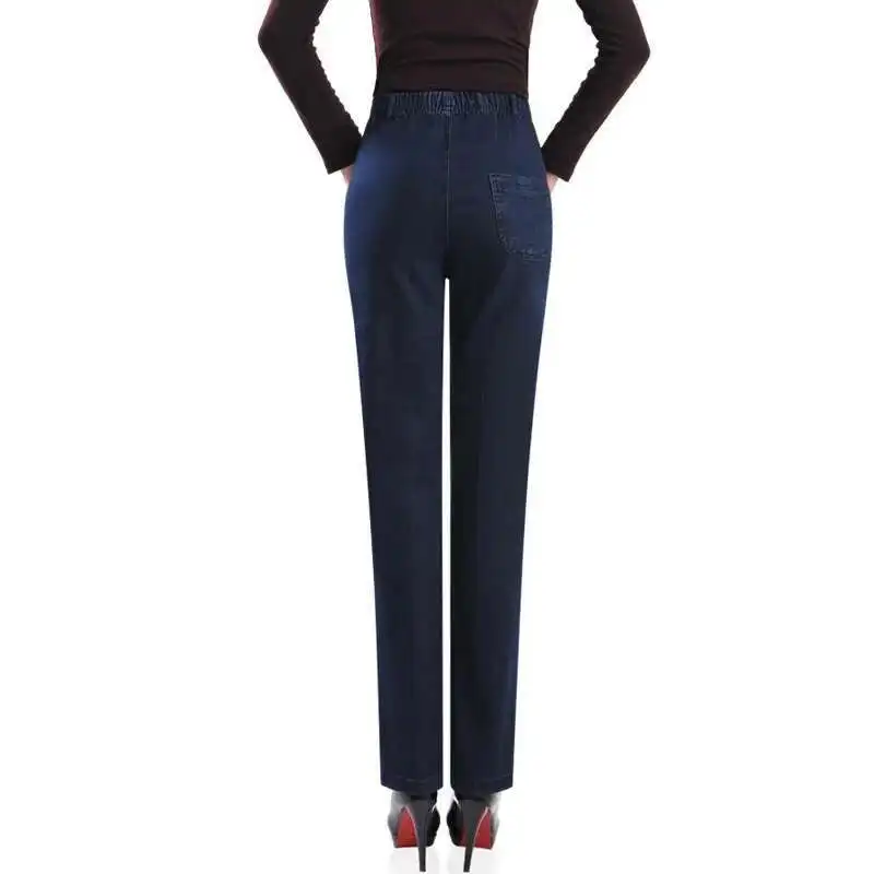 Women's Jeans 2025 New High Waisted Slim Fit Straight Leg Pants For Summer Vintage Embroidery Denim Pants Trousers