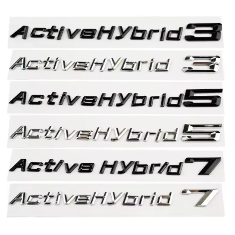 Active hybrid 3 5 7 Tail trunk labels car stickers for 3 5 7 hybrid car logo Activehybrid 3 5 7 series rear boot refit decal