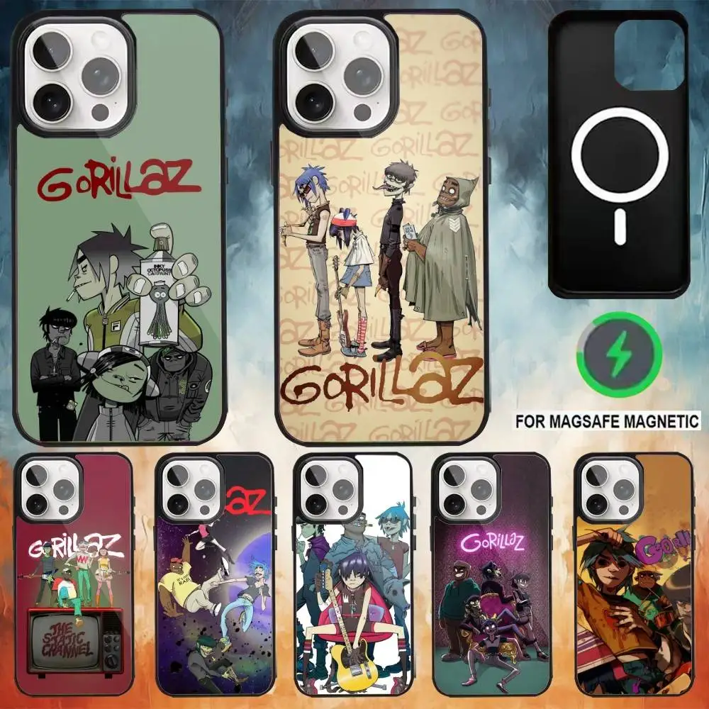 

G-Gorillaz Band Demon Phone Case For iPhone17,16,15,14,13,12,11 Plus,Pro Max Magnetic Magsafe Wireless Charging