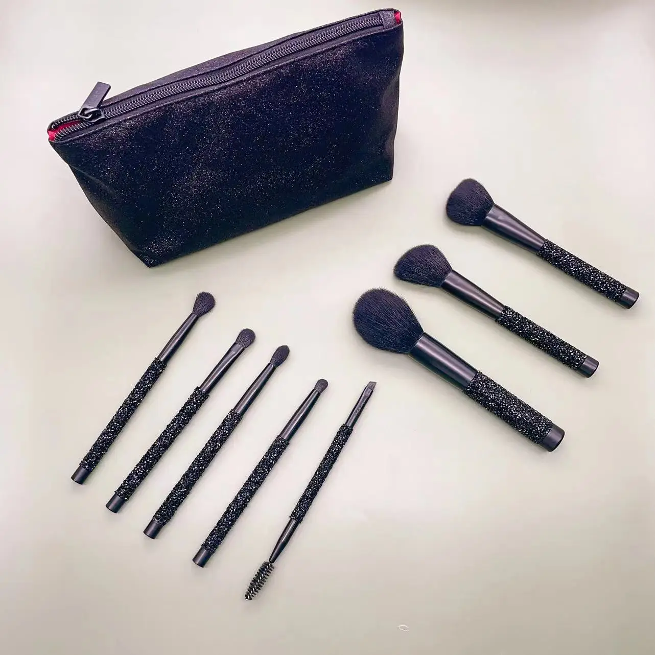 YLovely 8pcs Morph e The Bling Fling Brush Collection With Bag In Stocks Goat Hair Stone Handle Makeup Brush Set