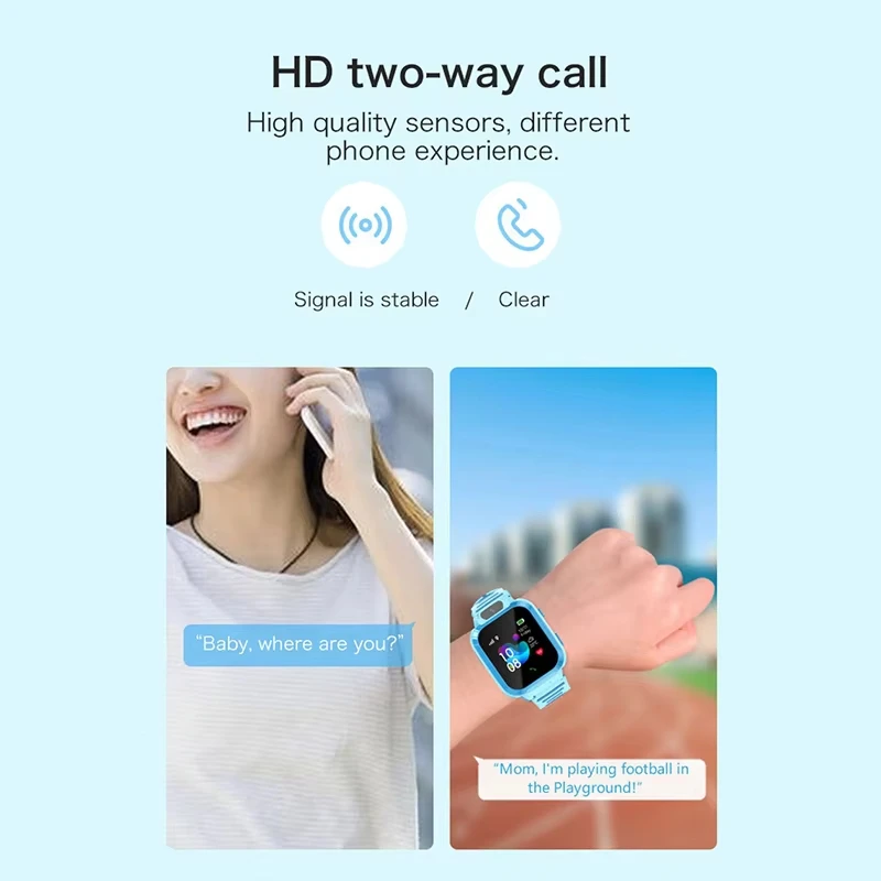 เด็กดูสมาร์ท SOS ตําแหน่ง GPS โทรศัพท์ซิมการ์ดเด็กดูสมาร์ทกล้องกันน้ําอัพเกรดนาฬิกาสําหรับเด็กของขวัญ