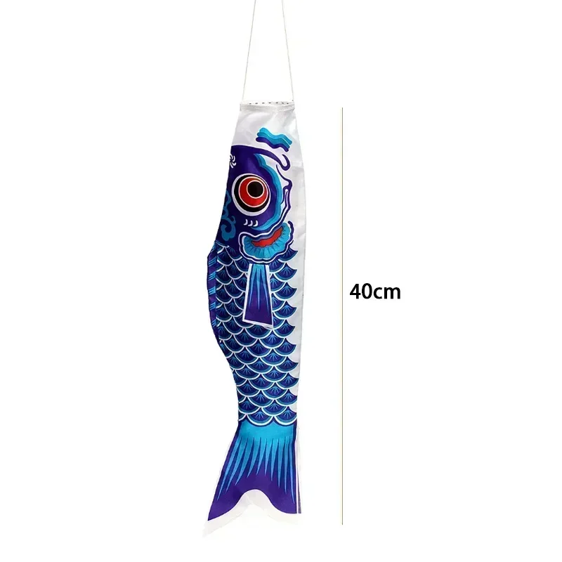 40cm japonais carpe Windsock Streamer poisson drapeau cerf-volant dessin animé poisson coloré Windsock carpe vent chaussette drapeau Koinobori cadeau nouveau