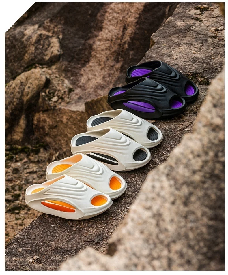 "New Unisex Sport Slides - Thick Sole Anti-Slip Motorcycle Sandals for Men/Women, Beach Basketball Outdoor Summer Footwear