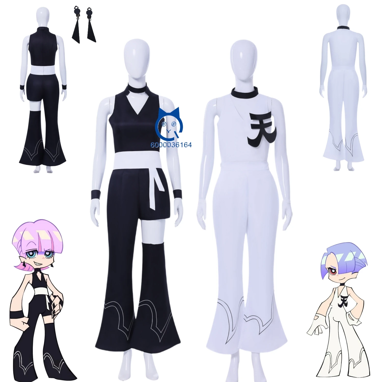 

Anime NEW Panty & Stocking Cosplay Anime Angel Polyester and Polyurethane Costume Role Play Suit Set for Women Comic Con Party