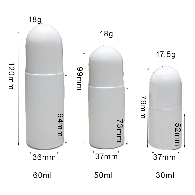 空の詰め替え可能なペットボトル,漏れ防止ローラーボトル,エッセンシャルオイル用化粧品容器,30ml, 50ml, 60ml, 10個