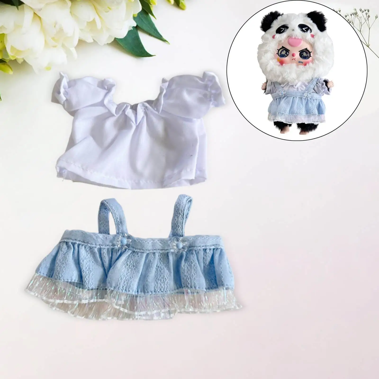 Mini Doll Clothes Doll Dress Set for Pendant Doll 20 Cm Dolls Cloth Dolls