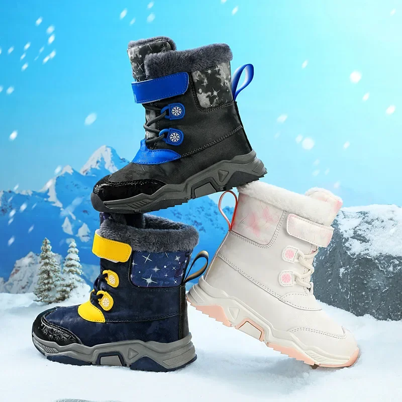 Children Snow Boots Children Cotton Shoes Kids Snow Boots Kids Shoe for Girl Platform Boot for Boy Tenis Zapatos Niña Botas 2024