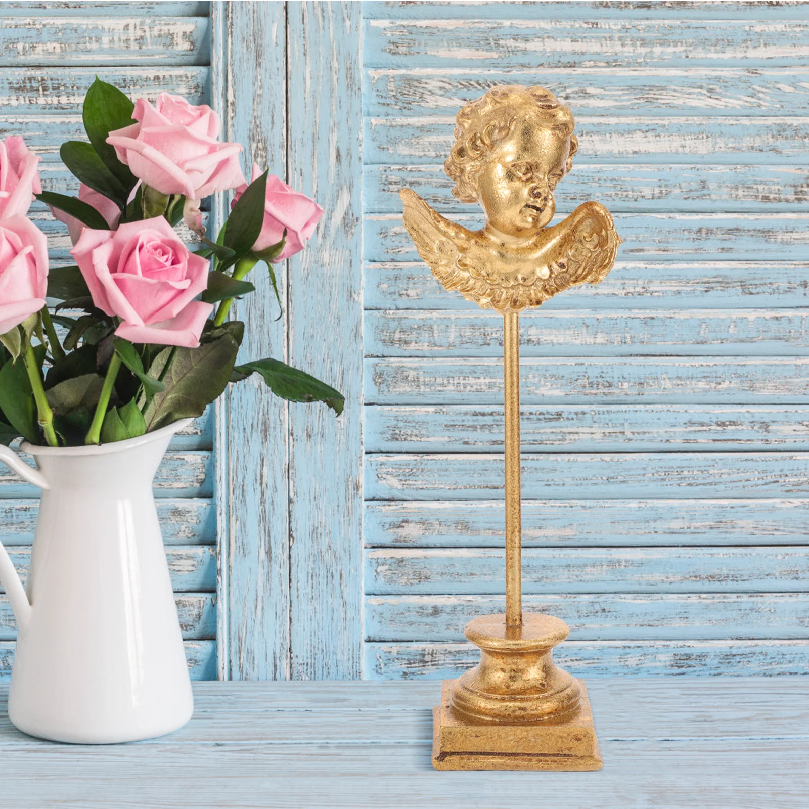 

Gold Angel Resin Small Statue Home Desk Decoration Small Resin Angel Ornament Desktop Decor Home Decoration Desktop Decor