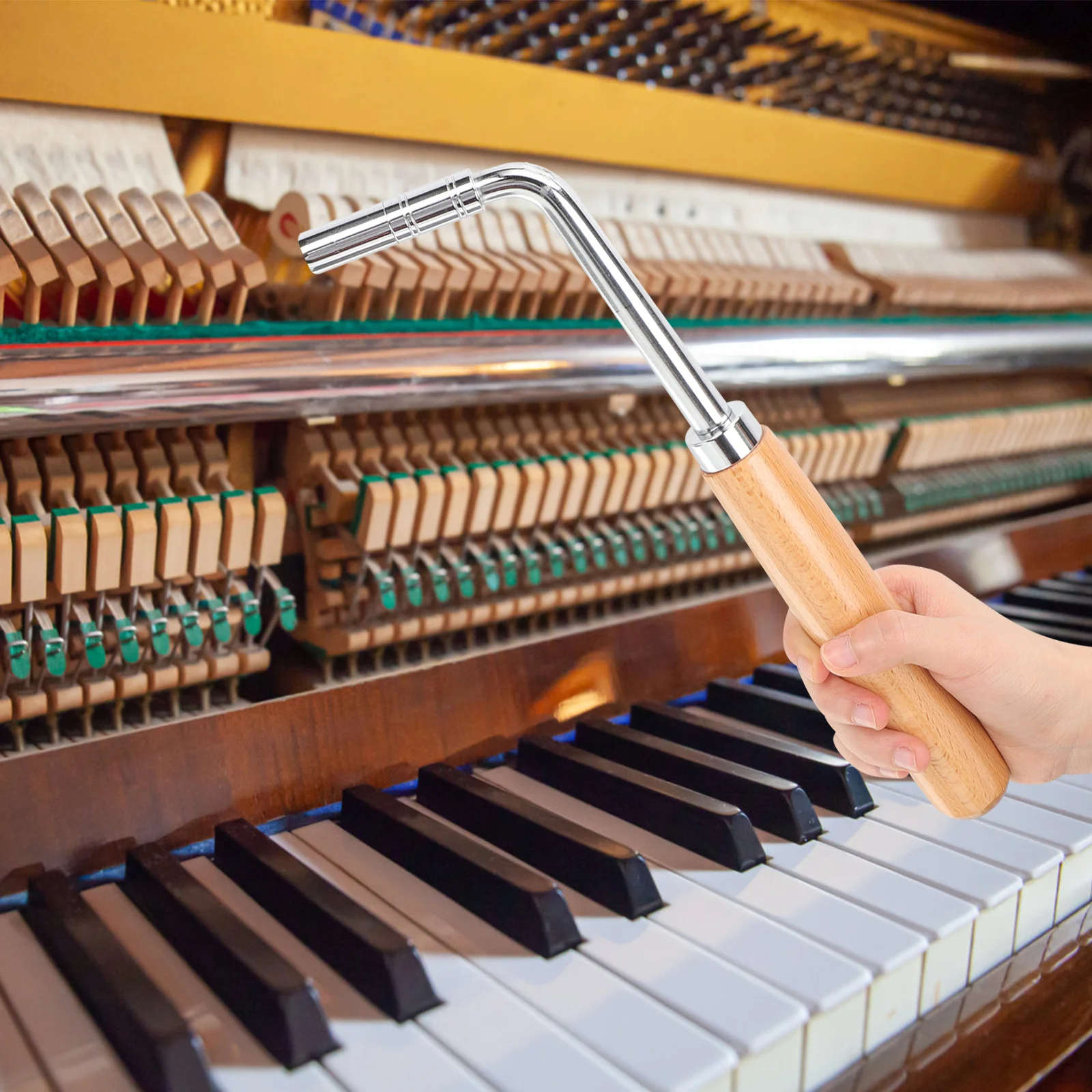 

Professional Piano Tuning Wrench High Reliability Tone Adjustment Tool Durable Spanner for Piano Maintenance Tuning