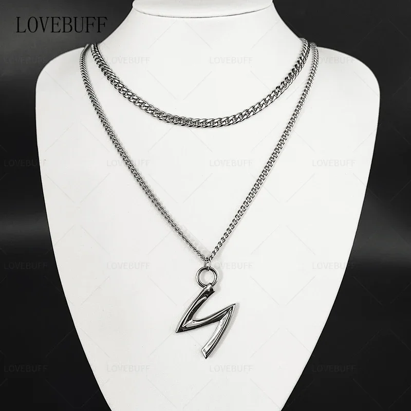 Anime Love and Deepspace Sylus Cosplay Golden Stack Collarbone Necklace Pendant Cartoon Accessories Decorate Birthday Xmas Gift