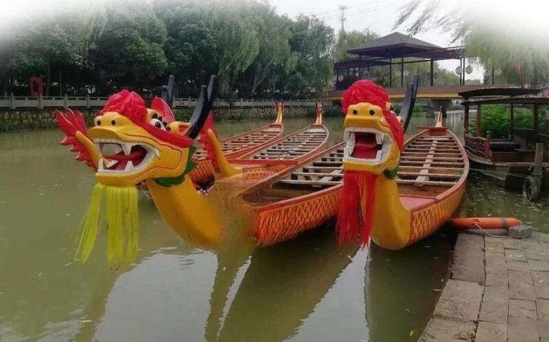 FRP dragon boat 12 people 24 people Dragon Boat Festival competitive wooden dragon boat