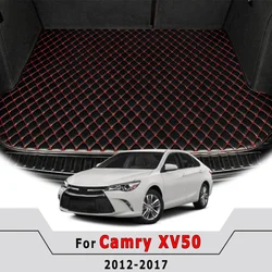 Car Trunk Mats For Toyota Camry XV50 2017 2016 2015 2014 2013 2012 Cargo Liner Carpets Auto Interior Accessories Waterproof Rugs