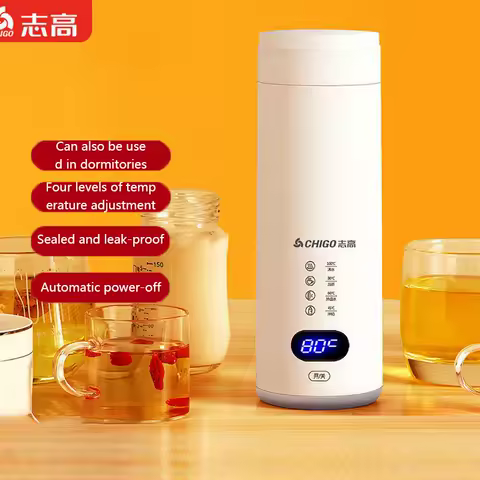 400ml Portable Smart Water Bottle Stainless Steel Thermos Temperature Display Leakproof Vacuum... product image