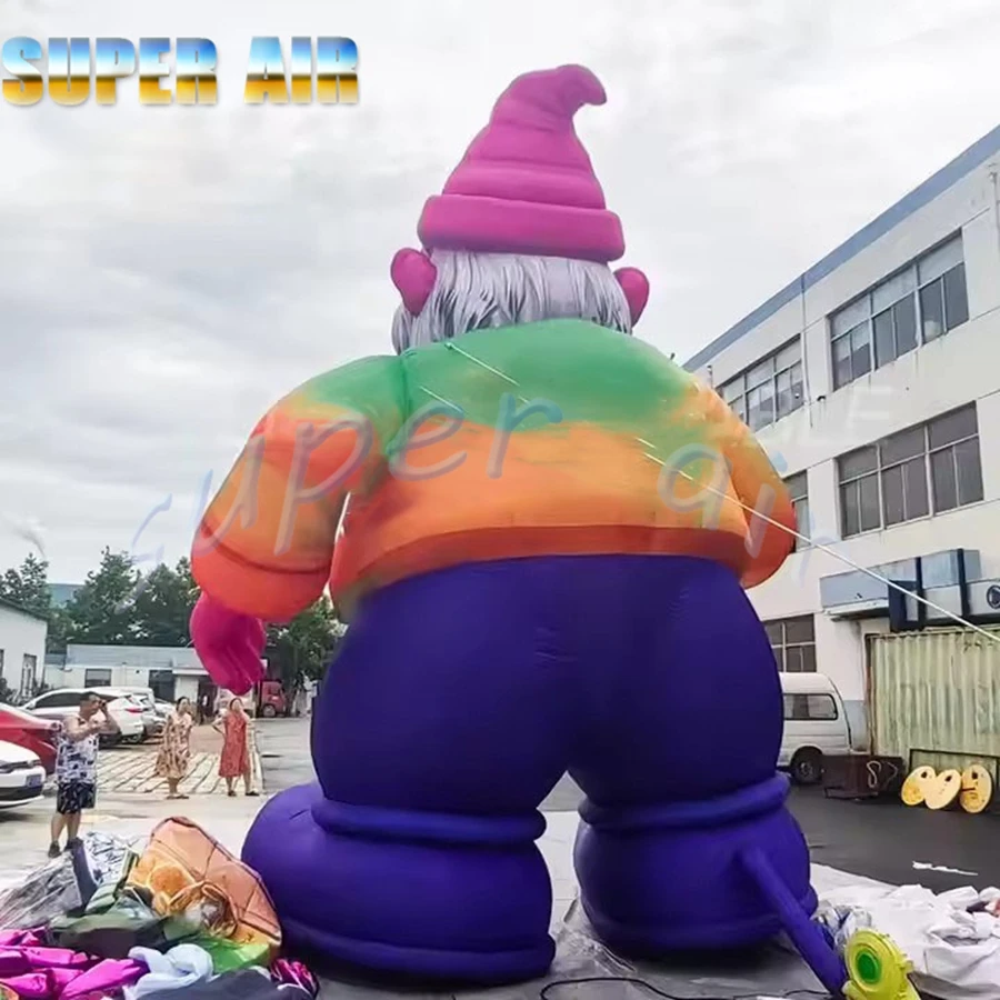 Personas mayores inflables gigantes de moda personalizadas con gafas para decoración al aire libre