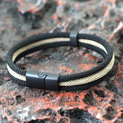 Novel Grade A Milan Rope Bracelet For Men Detachable Magnetic Buckle Outdoor Sports Camping Braslet Casual Accessories Pulseria