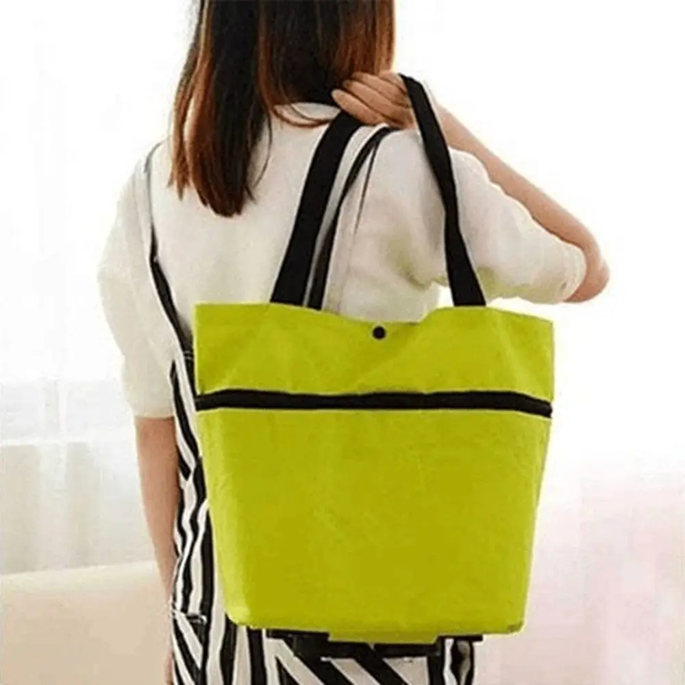 New Foldable Shopping Trolley Wheeled Handheld Carrying Shopping Bag Portable Grocery Shopping Cart Home Use