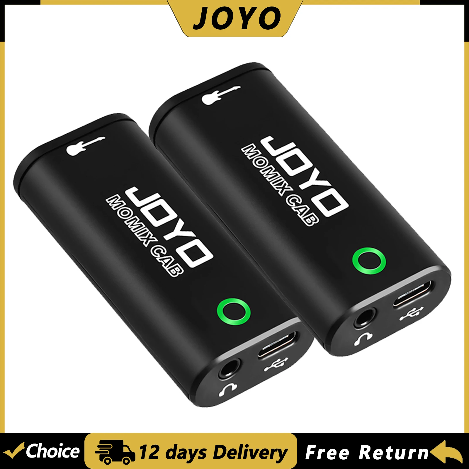 JOYO 2Pcs/Set MOMIX CAB Portable Pocket USB Sound Card Recording And Live Streaming Mini Audio Mixer Guitar Parts Plug And Play