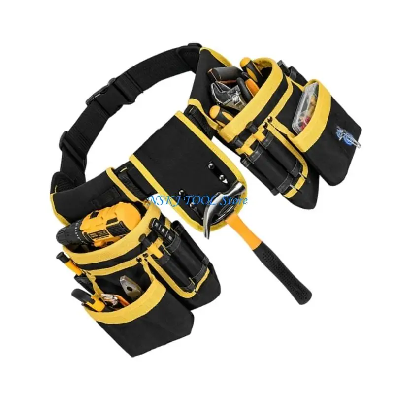 Paquete herramientas tela Oxford gruesa multifuncional L8RC, paquete reparación electricista