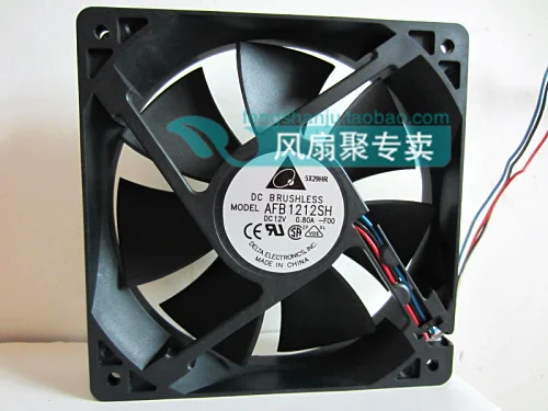 Free shipping of new original Delta 12cm12025 12V 0.8A AFB1212SH double ball high air flow fan speed measurement